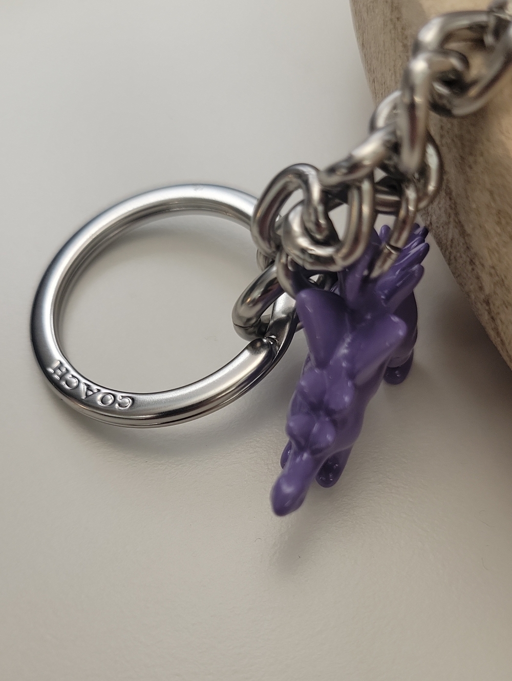 NWT Coach Silver Motif Bag Chain Charm - Picture 4 of 12